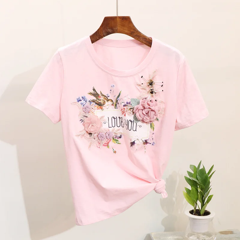 Женский комплект из двух предметов элегантный короткий топ и джинсовые брюки с 3D