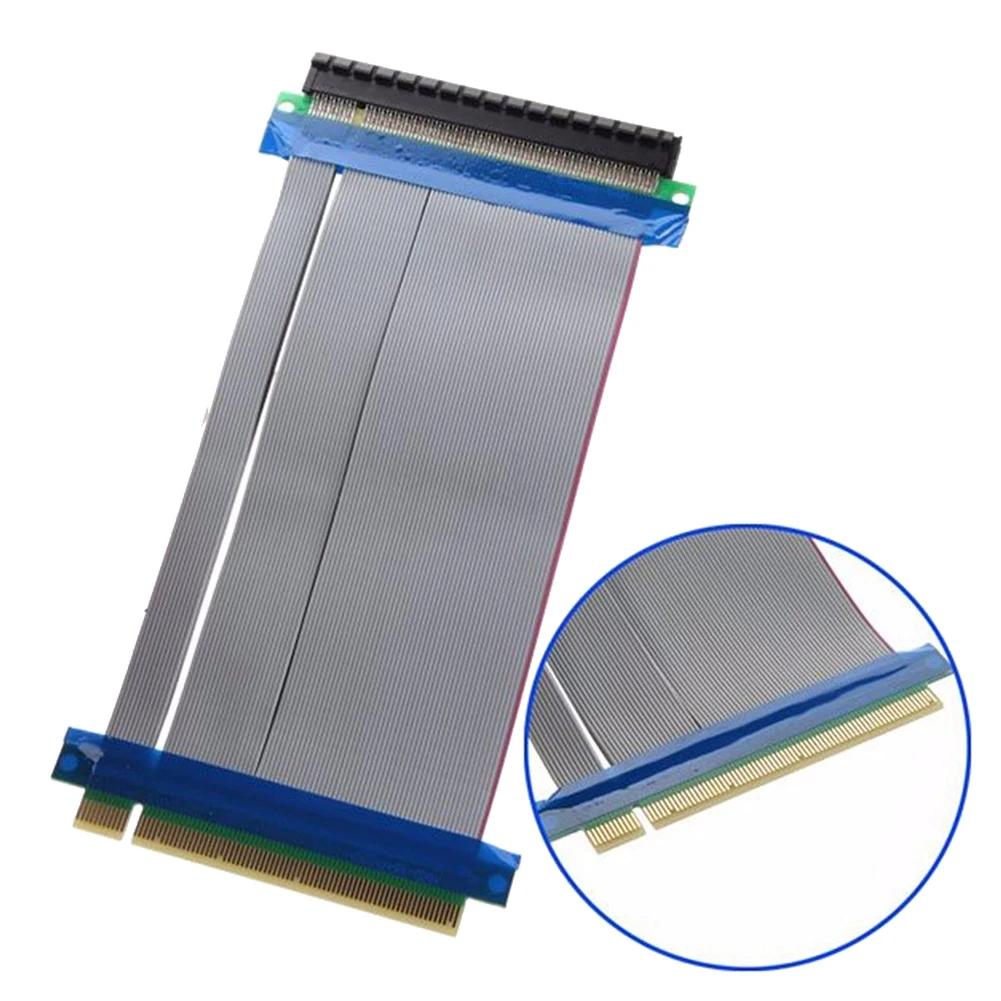 PCI-Express PCI-E 16X Riser Card Ribbon Extender Extension Cable Adapter Flex PC |