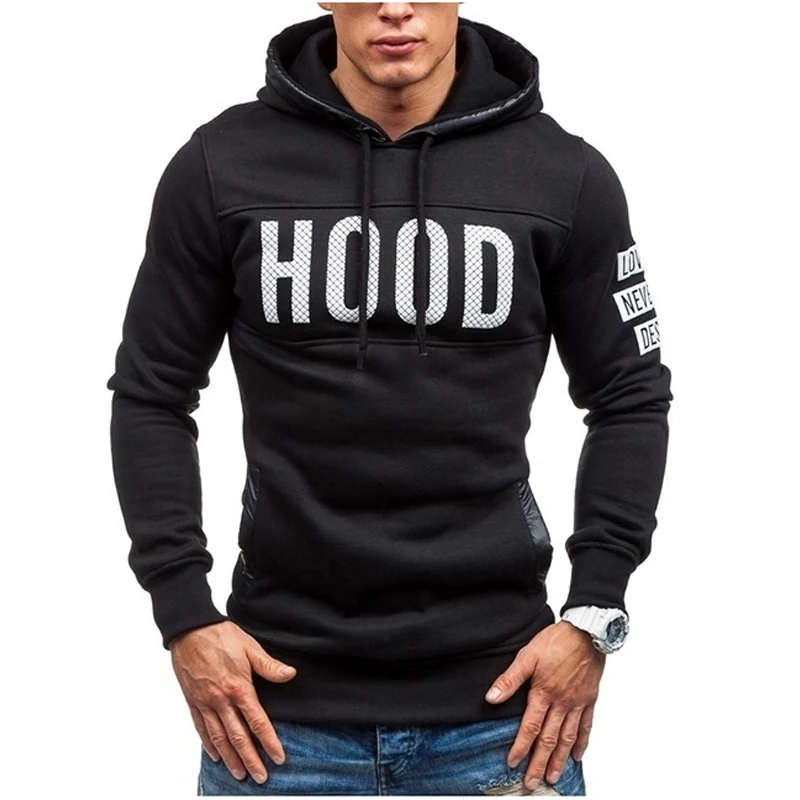 Толстовка с капюшоном 2018 Осенние брендовые толстовки Мужская толстовка