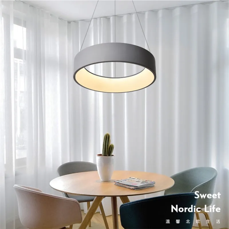 

2018 New Nordic Macaron Cafe Pendant Light Post-modern Living Room Restaurant Lamp Denmark Designer Creative Bar Saucer Lamp