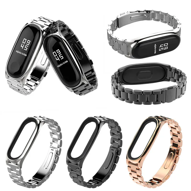 

Newly Stainless Steel Watchband Strap Replacement Band Belt for XiaoMi Miband 3 m99