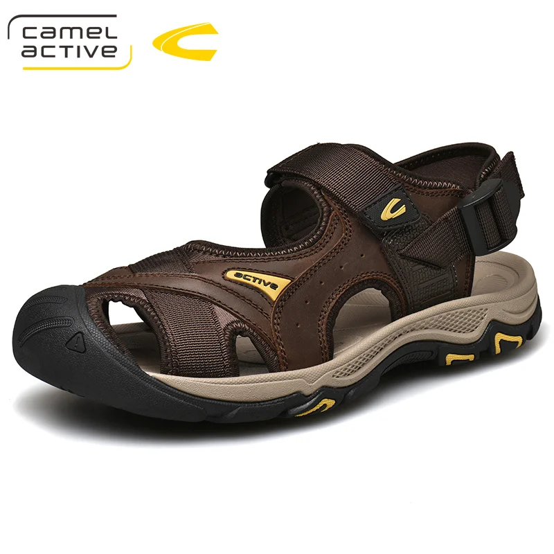 Camel Active/Новинка года; сезон лето; классическая камуфляжная обувь; мужские сандалии; повседневные прогулочные пляжные сандалии - Цвет: deep brown
