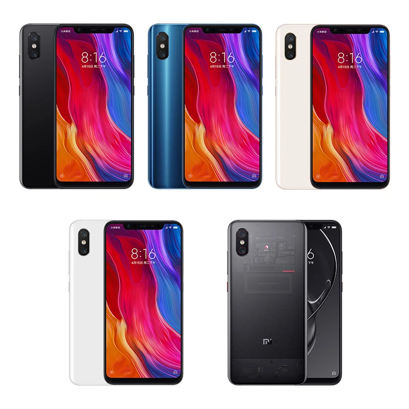 Международная ПЗУ Xiao mi 8 6 ГБ ОЗУ 64 Гб Восьмиядерный процессор Snapdragon 845 21 &quot2248x1080 12
