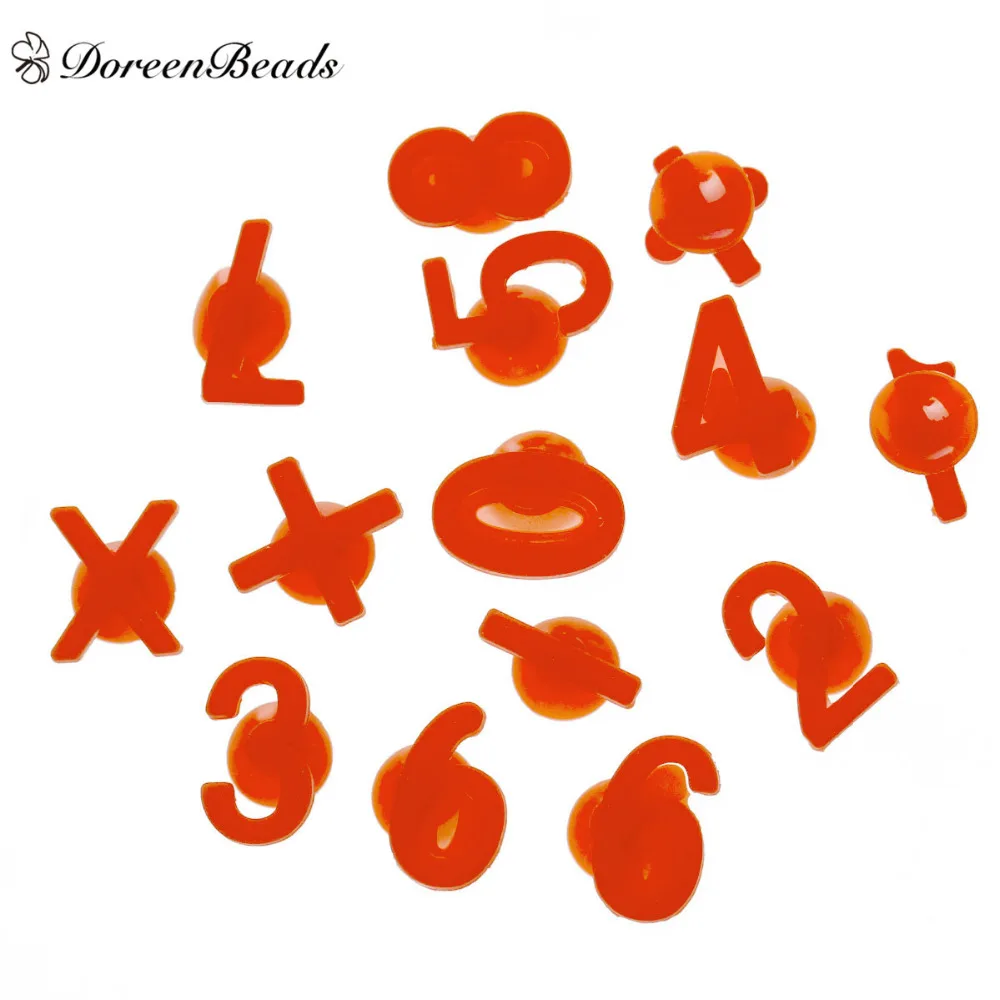 DoreenBeads силиконовые оранжевые красные синие бокалы для вина цифры 0 9