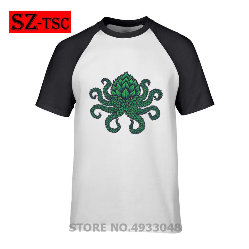 2019 забавная футболка милые футболки Hoptopus Octopus для мужчин и женщин 100% хлопок