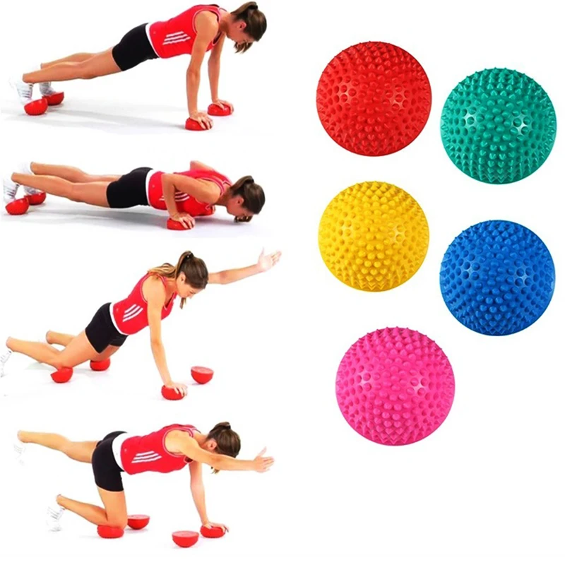16cm Yoga Ball PVC Inflatable Massage Point Half Fit Pilates Fitness Exercise Balancing Stepping Stones | Спорт и развлечения