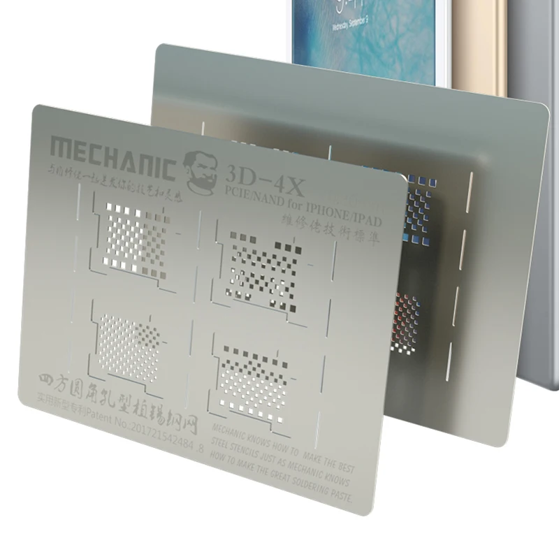 Механический 3D BGA трафарет для iPhone XR XS X 8 7 6S 6 iPad всех серий жесткий диск NAND PCIE посадки олова шаблон