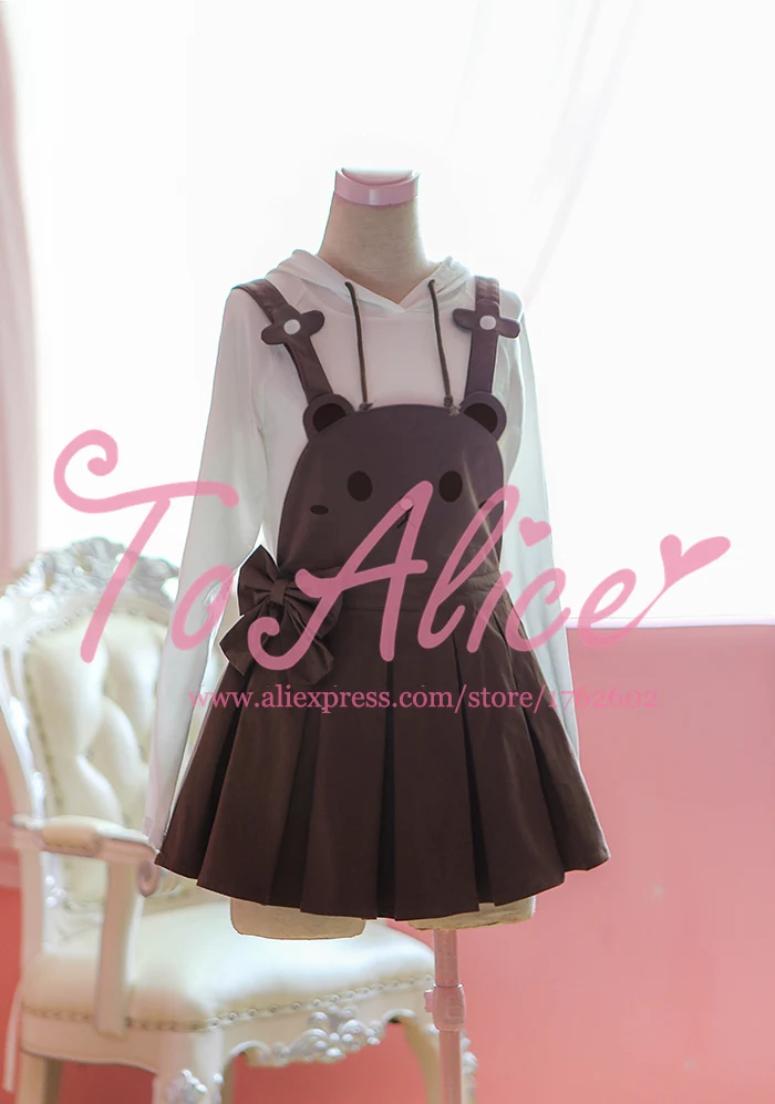 Очень милый комбинезон для девочек с изображением кофейного мишки Мини юбка в