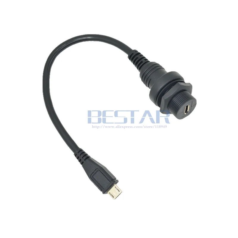 Водонепроницаемый кабель с разъемом Mini USB и Micro 2 0 IP67 20 см водонепроницаемый