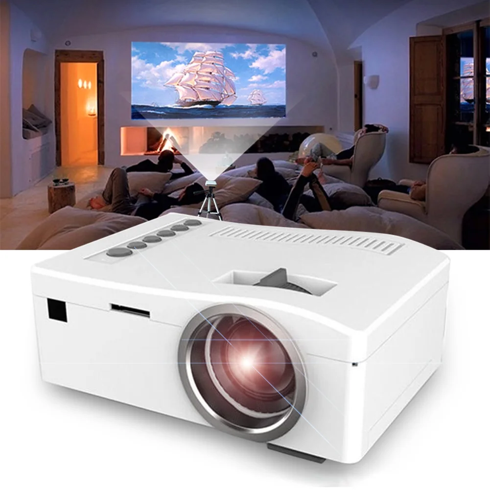 1080 P HD светодиодный домашний игровой кинотеатр Mulitmedia кинотеатр USB AV TF Full HDMI портативный мини-проектор