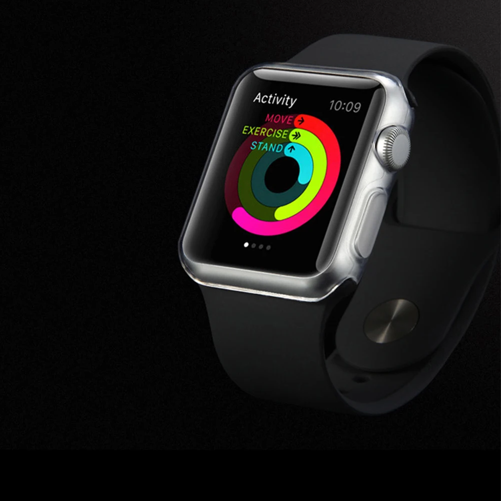 Ультратонкий Прозрачный Ультра чехол с рамкой из термополиуретана для Apple Watch 2 3 4