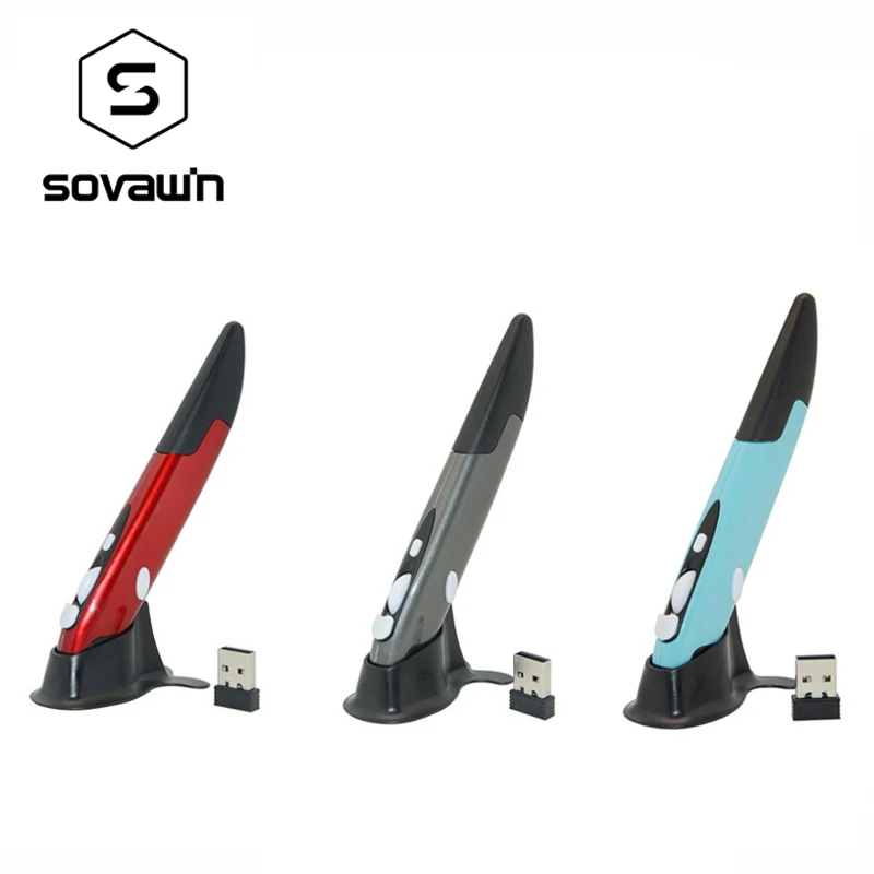 Мини Беспроводная оптическая Ручка мышь 2 4G 1600 DPI 4 кнопки карандаш USB эргономичные