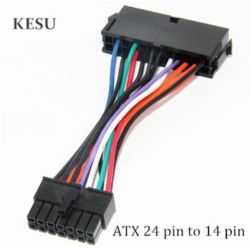 Кабель питания 10 см провод 18AWG ATX 24 контакта на 14 контактов кабель адаптера для