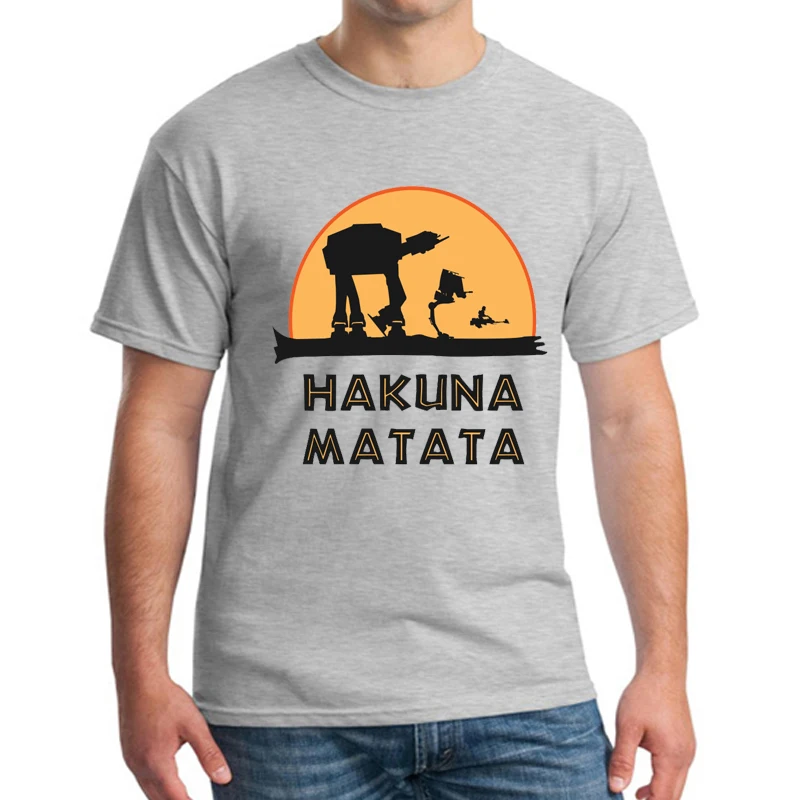 Мужская футболка HAKUNA MATATA летняя 2020 Хлопковая мужская высокого качества