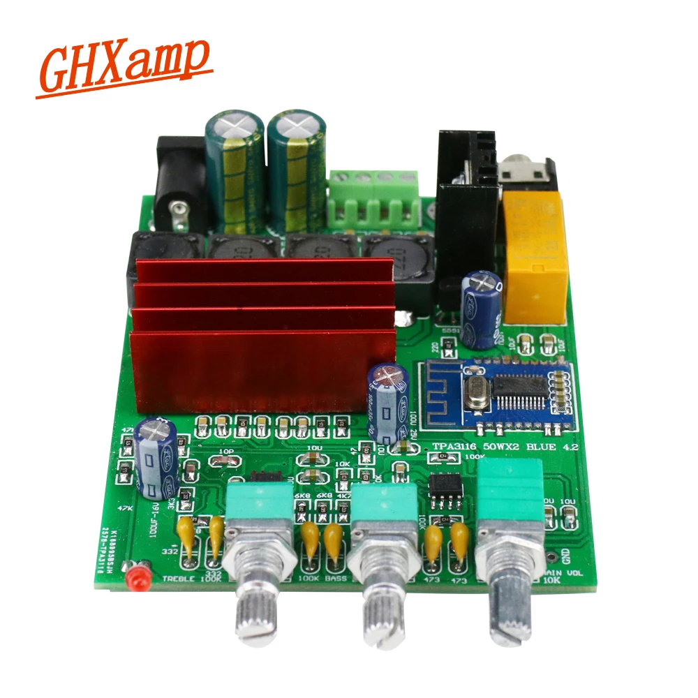 GHXAMP TPA3116 50 Вт * 2 Bluetooth усилитель аудио Плата твитер регулировка басов автомобиля