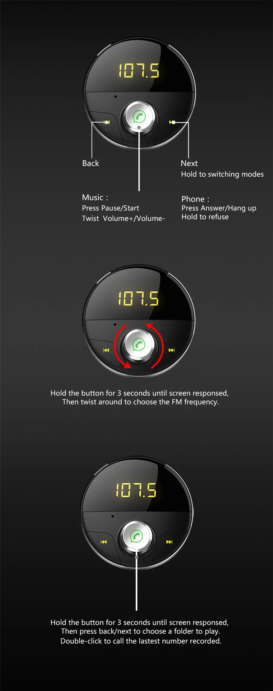 Автомобильный MP3 плеер с разъемом 3 5 мм Bluetooth AUX Handsfree Kit беспроводной fm трансмиттер