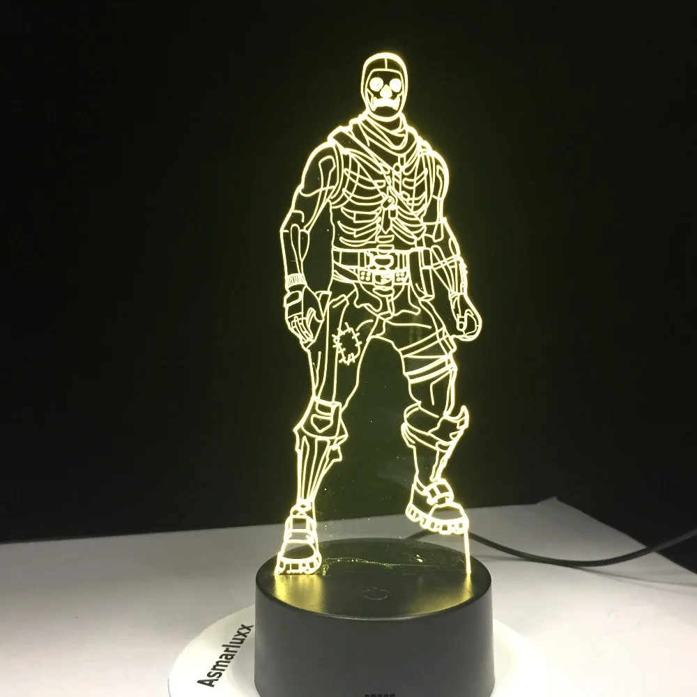 Прямая поставка Череп Новый Trooper 3D светильник светодиодный кожи битва ночные