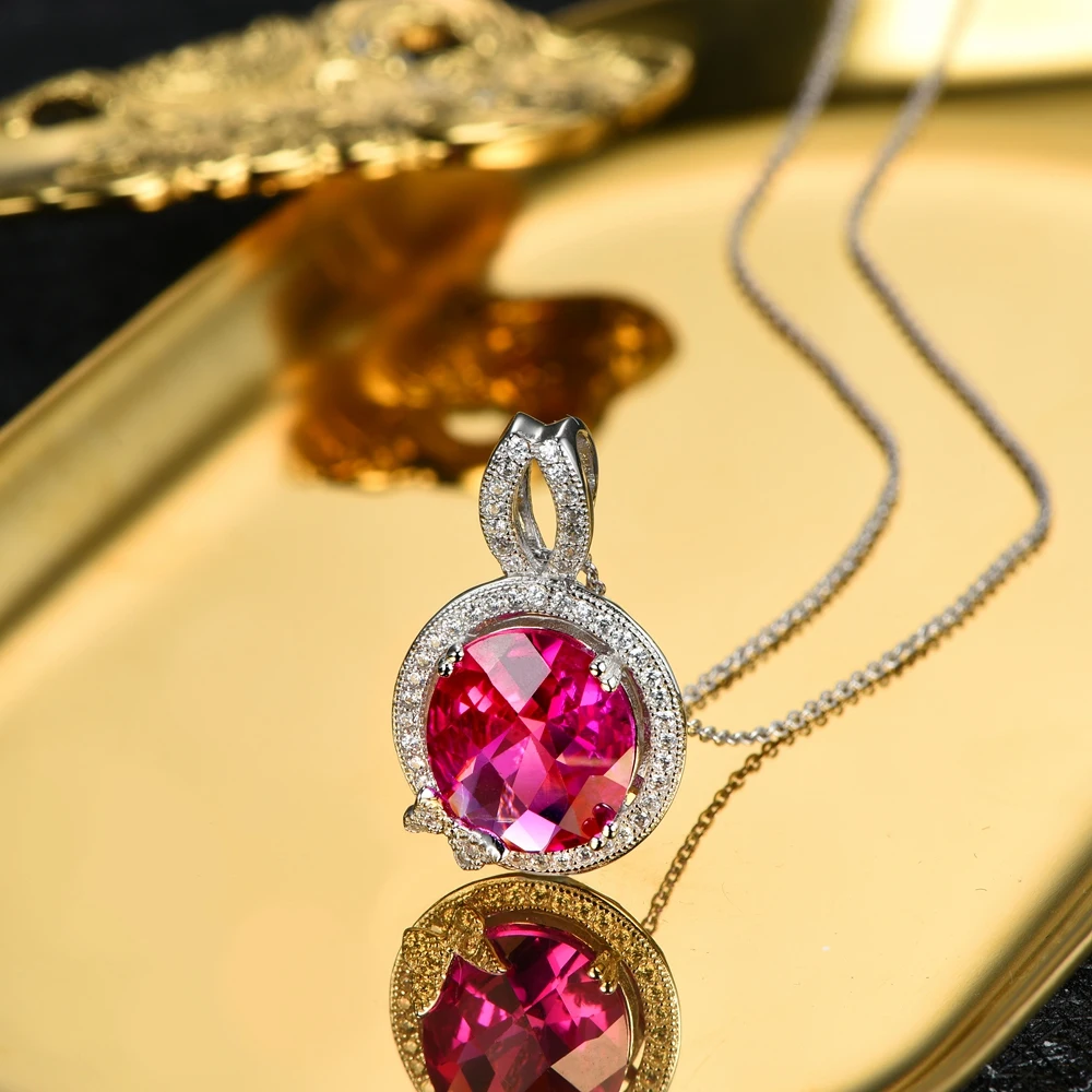 Женские серьги из серебра 925 пробы с розовым камнем 7 91 карата|fine jewelry|pendant jewelrypendant |