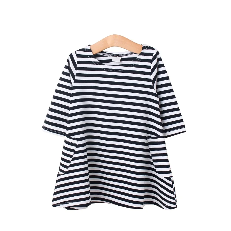 Одинаковые комплекты для мамы и ребенка платья пижамы женщин детей полосатая