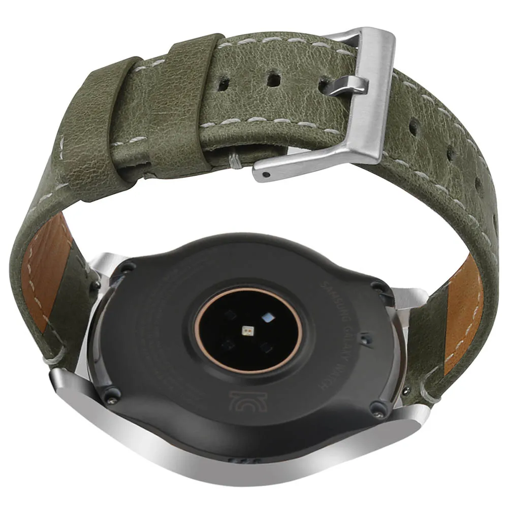 Ремешок из натуральной кожи для Samsung Gear S3/ 2 Neo Live/ Moto 360 46 мм/Pebble Time 22 мм|Ремешки