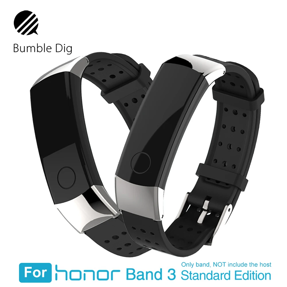 Ремешок спортивный силиконовый для Huawei Honor band 3 сменный Браслет из нержавеющей
