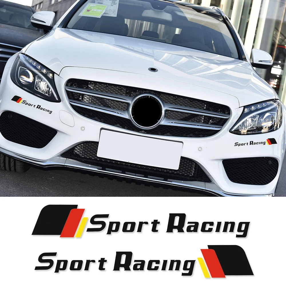 2 шт. наклейки на передний бампер автомобиля для Mercedes Benz A C E Class a45 w204 w205 w212 c63 w176 gla45