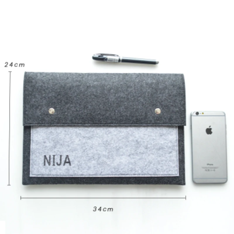 Простой офисный портфель A4 с шерстяной пряжкой Офисная сумка-портфель