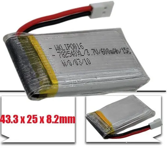 10 шт./лот 3 7 В 600 мАч 15C li po аккумулятор для walkera 4 # 3b 4G6 + бесплатная доставка|li-po