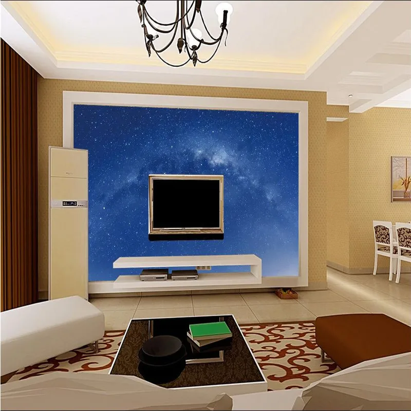 

beibehang 3d photo photography galaxy background living room bedroom bright star fresco decoration