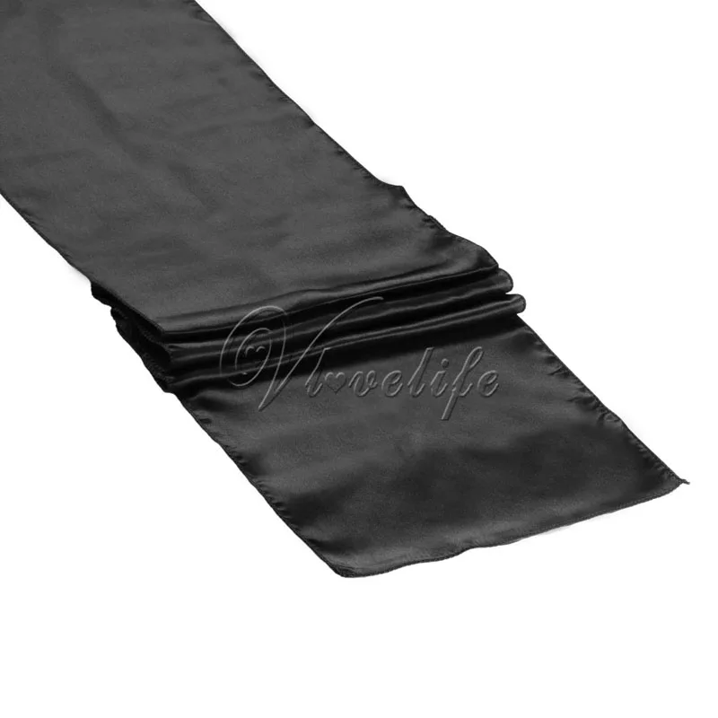 Бесплатная доставка 10 шт черные атласные настольные дорожки 12 &quotx 108&quot Свадебные