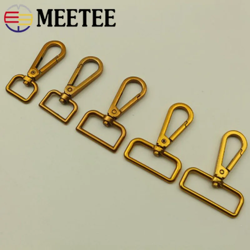 Meetee 1 шт. 16/20/25/32/38 мм металлический пружинный крючок для пряжек Ретро Золотой