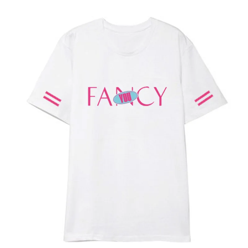 Kpop футболка с короткими рукавами и надписью Double Album fancy you летняя в стиле хип хоп