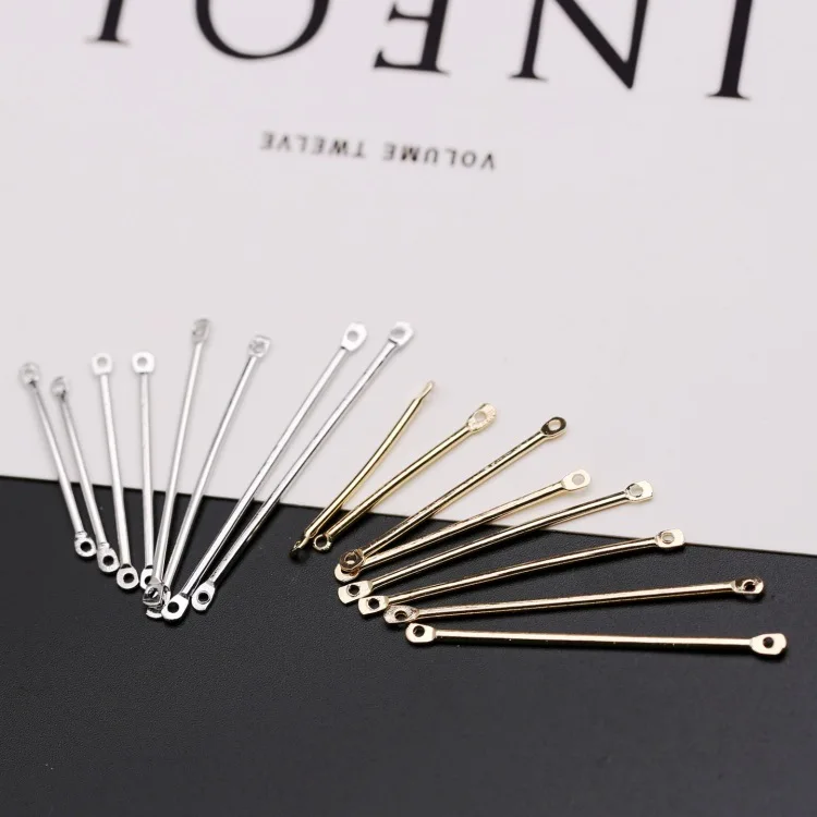 2019 500 Pcs zinc alloy connector jewelry finding Double hole Hanging rod Earrings Ear Clip Hook making accessories | Украшения и