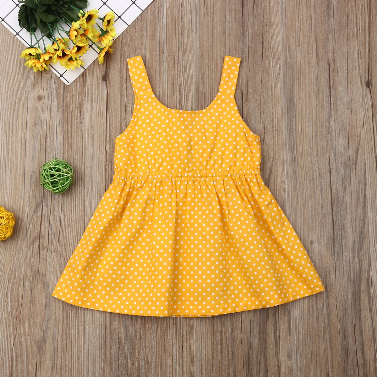 Emmababy/Новейшая модная летняя одежда для маленьких девочек Однотонное платье в