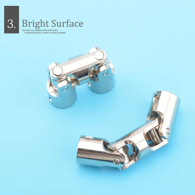 Металлическое карданные шарниры для RC-моделей - универсальные, двойные, размерами 4*4мм/5*5мм/6*6мм/8*8мм/10*10мм, с винтами M3/M4.