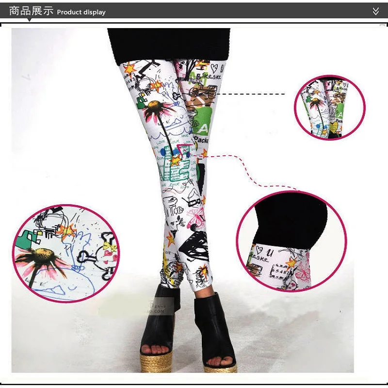 Женские леггинсы с принтом граффити эластичные леггинсы|leggings jumpsuit|leggingleggings children |