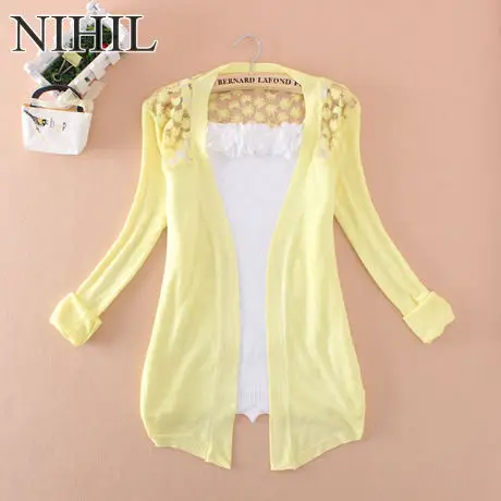 Женские блузки 2018 вязаная кружевная блузка с длинным рукавом женские ажурные