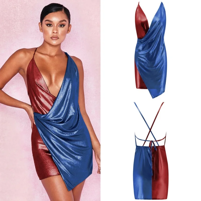 LALYSSE 2019 женское сексуальное платье с вышивкой блестящее клубное мини-платье без