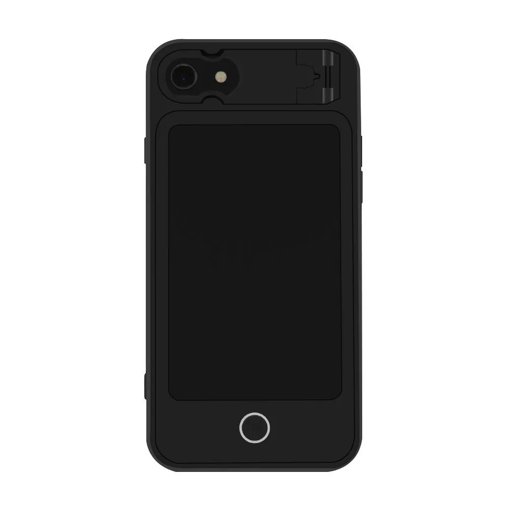 Черный ЖК-планшет портативный цифровой графический блокнот для IPhone 8 7 6 6S Мобильный корпус батарея-ластик тачпад белая доска для рисования - Цвет: Черный