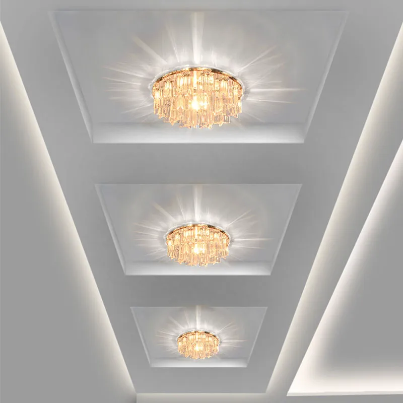 

Modern Crystal LED Ceiling lights Fixture Indoor Lamp lamparas de techo 5W LED Hallway Foyer Ceiling Lights Home Decor