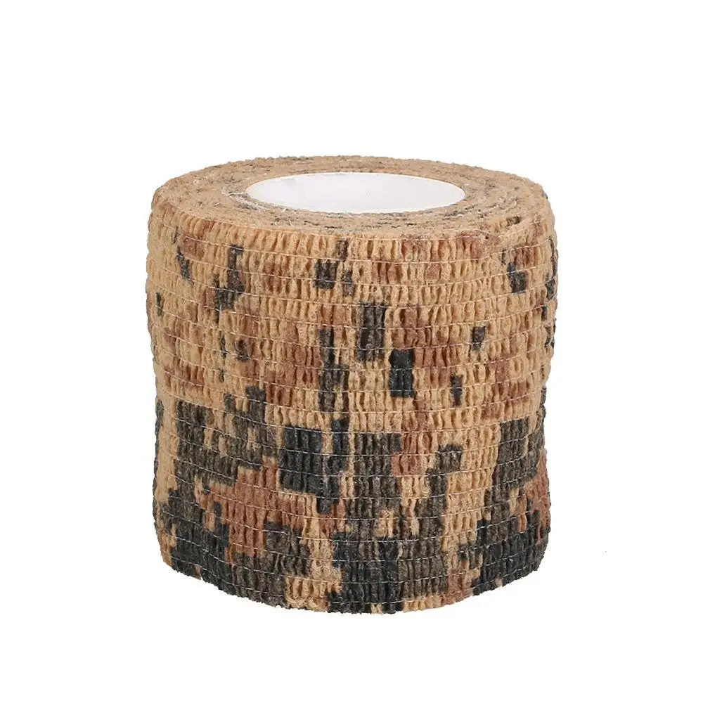 desert camouflage 5 см х 2 м самоклеящаяся Нетканая камуфляжная обертка винтовка охотничья стрельба велосипедная лента Водонепроницаемая камуфляжная невидимая лента - Цвет: desert camouflage