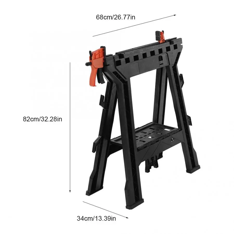 2 шт. сверхмощный складной Sawhorse крепкая пила лошадь Нескользящие зажимные рабочие инструменты PP