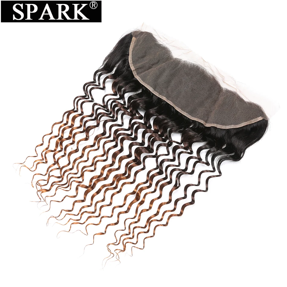 Spark волос эффектом деграде (переход от темного к бразильская глубокая волна 13x4