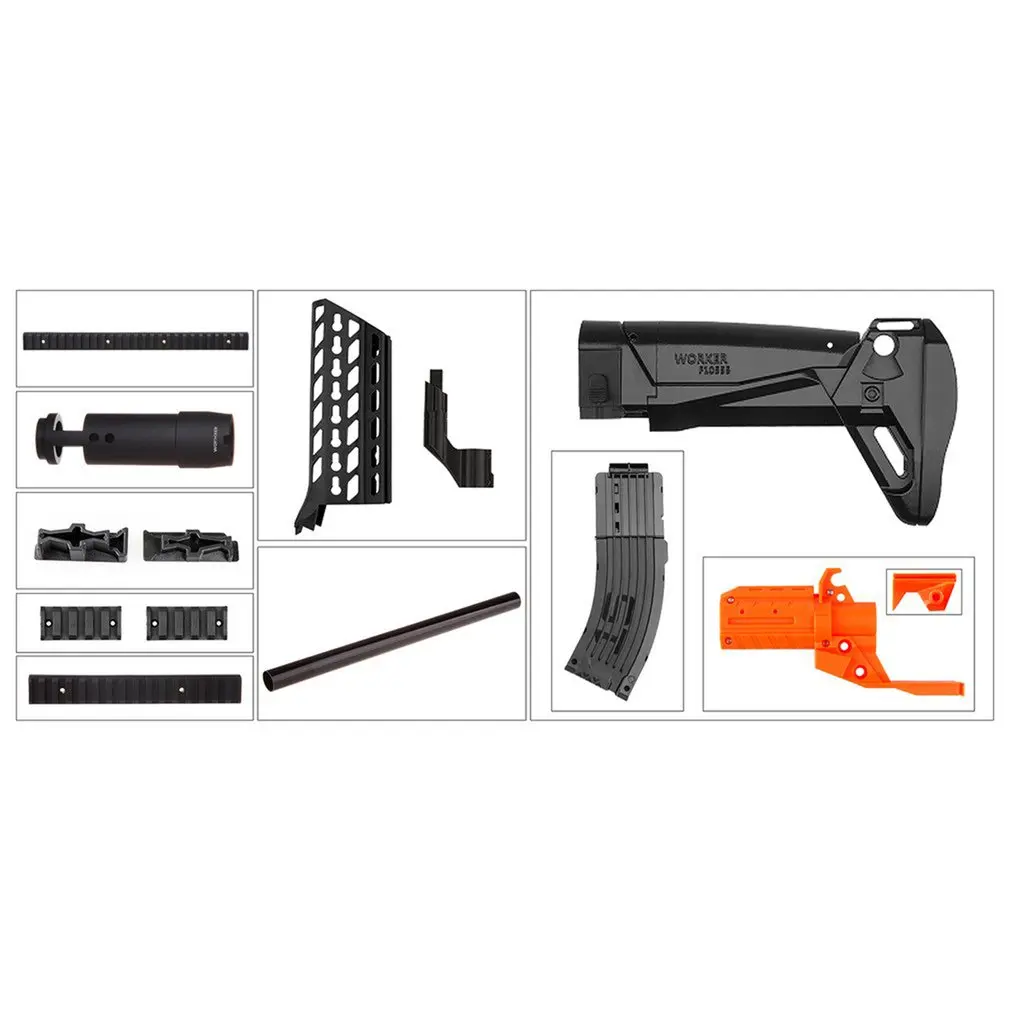 Рабочие STF W024 A AK Alfa стиль комплекты аксессуаров набор с черным адаптером для Nerf N