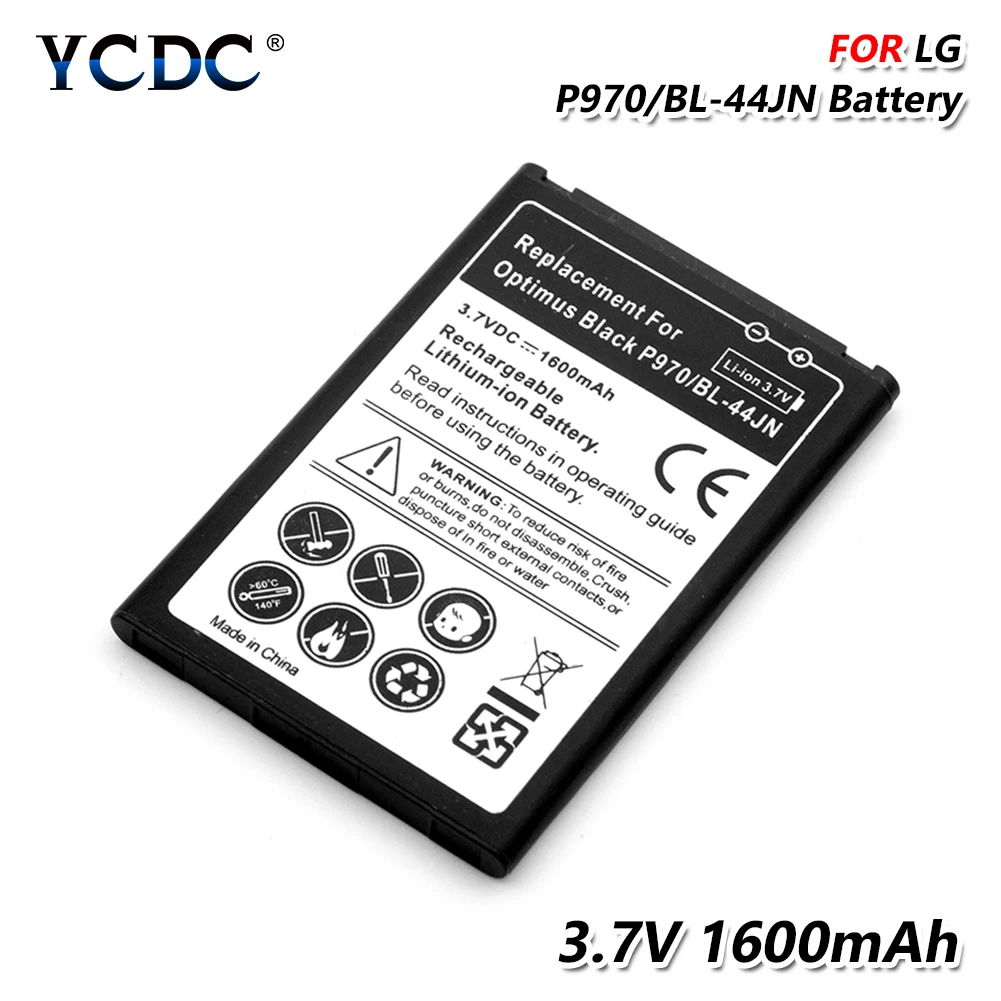 2019 литиевая 1600 мАч BL44jn BL 44jn батарея для LG Optimus Zone E400 l3 l5 P970 E730 E510|Аккумуляторы