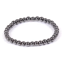 black color 681012mm magnetic hematite beads magnetic hematite therapy health care bracelet women mens jewelry weight loss
