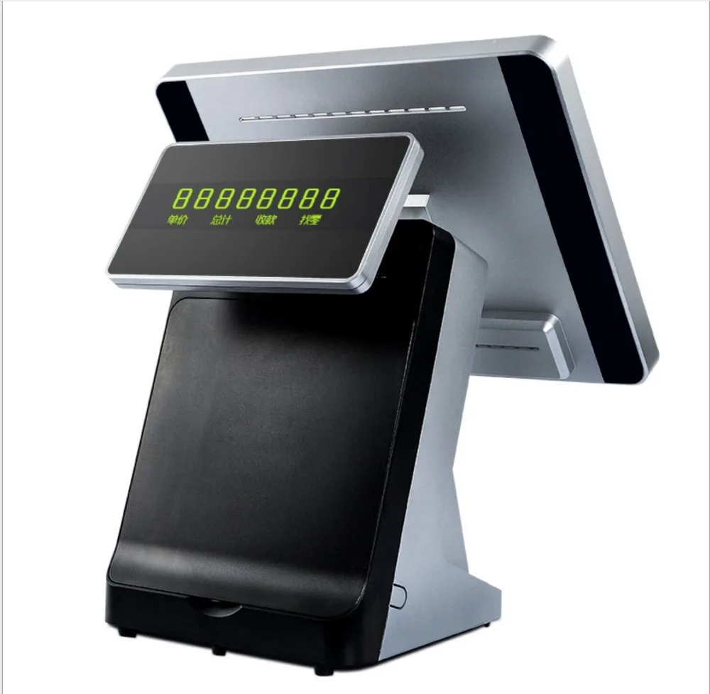 15 дюймовая POS система/двойной сенсорный экран все в одном ультра тонкий|pos system|all in
