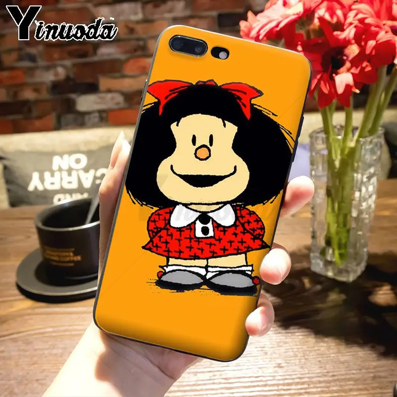 7 Yinuoda Mafalda классические имиджевые картины Чехол для мобильного телефона чехол для iPhone 7 plus X 6 6 S 7 8 8 Plus 5 5S чехол - Цвет: 7