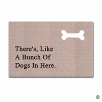 entrance theres like a bunch of dogs in here indoor outdoor door mat non slip doormat 23 6 by 15 7 inch machine washable non