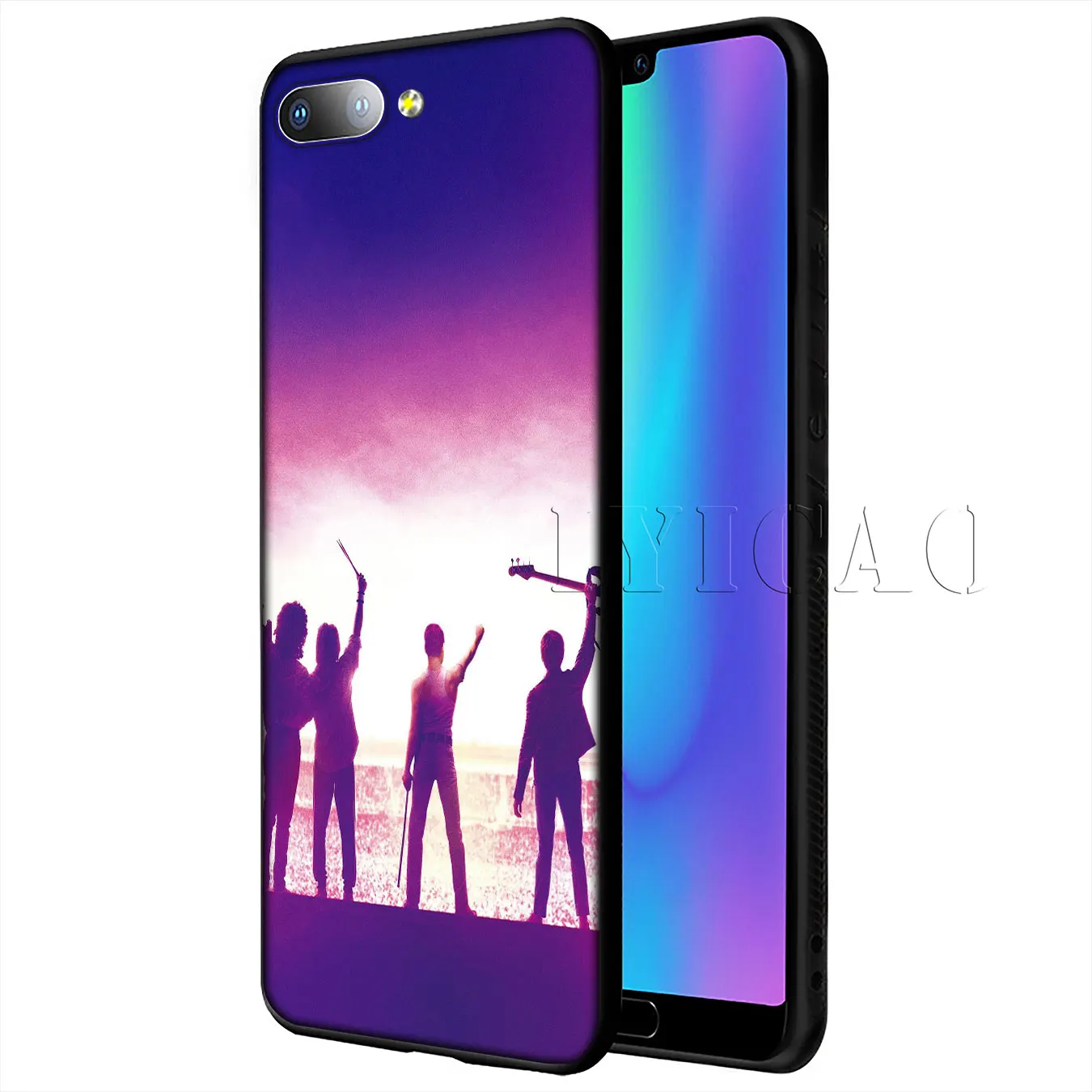 Жесткий Мягкий чехол IYICAO Queen Rock Group для Huawei P20 Pro P10 P8 P9 P30 Lite Mini 2017 P Smart 2019|Бамперы| |